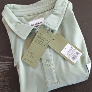 Goodfellow & Co Sage Green Polo Shirt. Men's L 44" Chest. NEW!!!